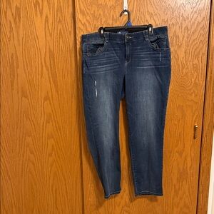 Democracy Dark Blue Jeans with distressing